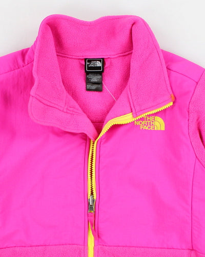 Childrens Pink The North Face Zip Up Fleece - XL