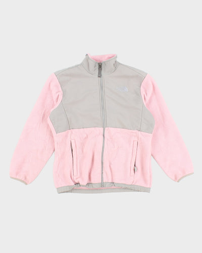 Childrens Pink The North Face Zip Up Fleece - L