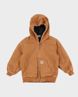 Childrens Desert Tan Carhartt Hooded Jacket - S
