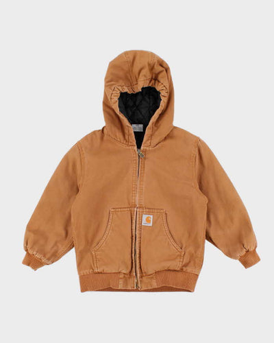 Childrens Desert Tan Carhartt Hooded Jacket - S