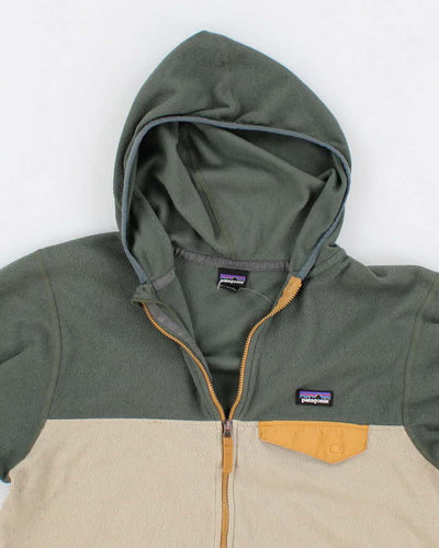 Childrens Green Patagonia Zip Up Hoodie