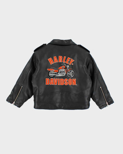 Vintage Harley Davidson Kids Moto Cycles Leather Jacket