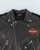 Vintage Harley Davidson Kids Moto Cycles Leather Jacket