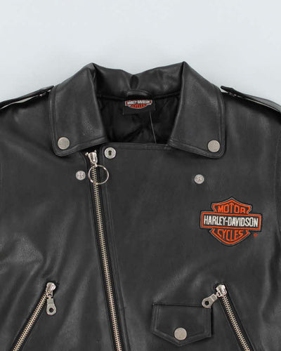Vintage Harley Davidson Kids Moto Cycles Leather Jacket