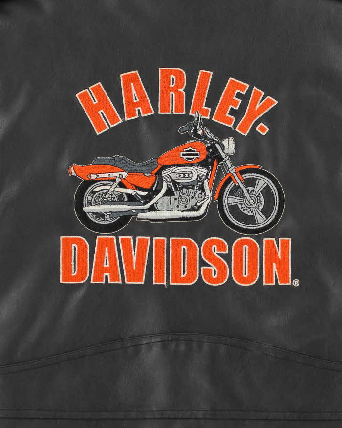 Vintage Harley Davidson Kids Moto Cycles Leather Jacket