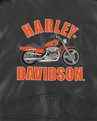 Vintage Harley Davidson Kids Moto Cycles Leather Jacket