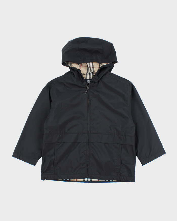 Burberry Black Hooded waterproof Jacket - Childrens 6 Years