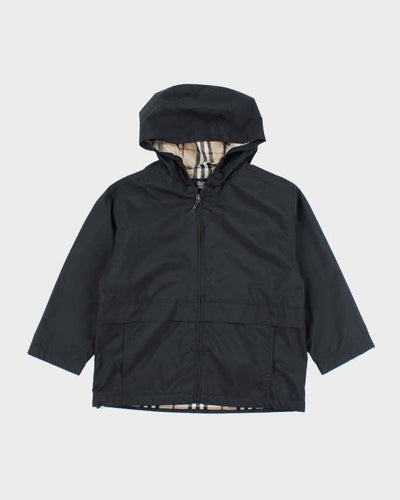 Burberry Black Hooded waterproof Jacket - Childrens 6 Years