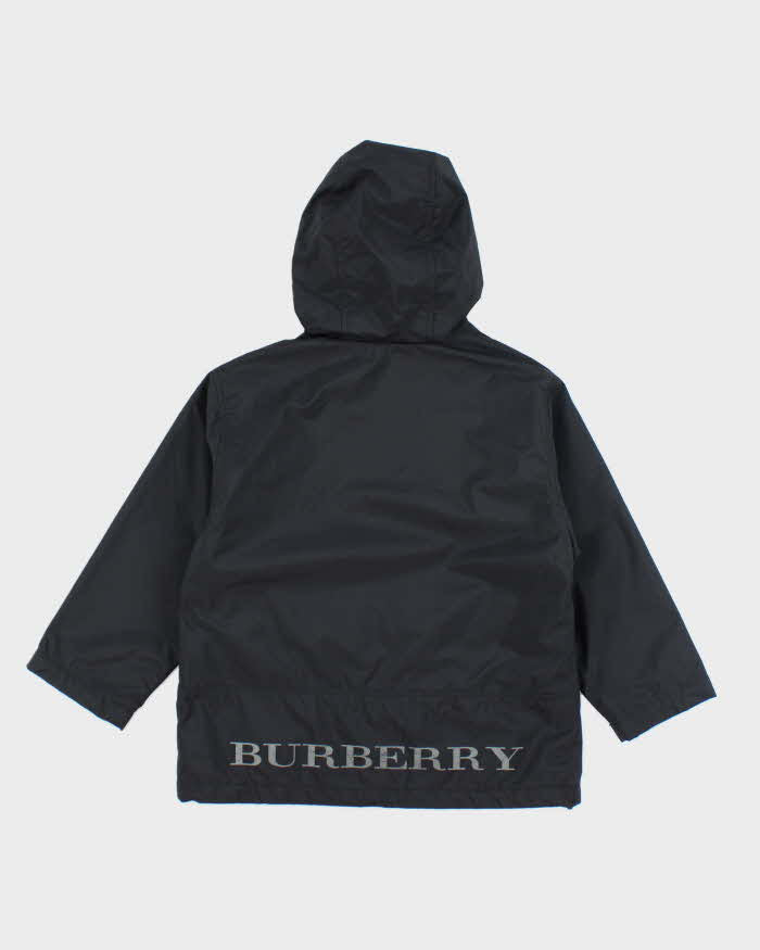 Burberry Black Hooded waterproof Jacket - Childrens 6 Years