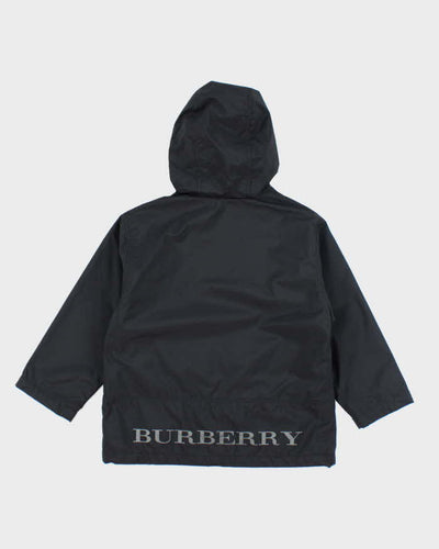 Burberry Black Hooded waterproof Jacket - Childrens 6 Years