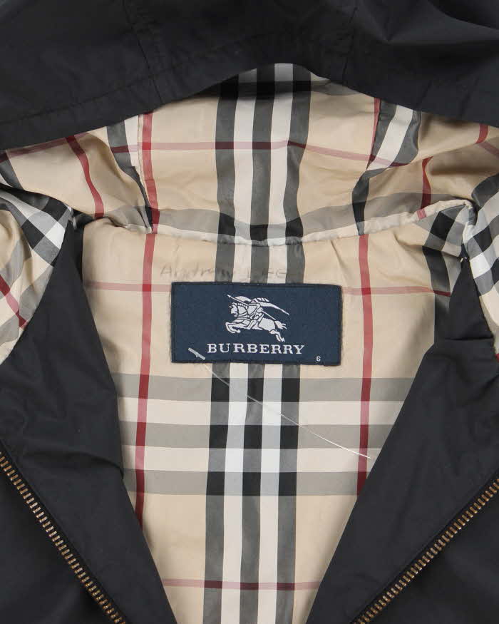 Burberry Black Hooded waterproof Jacket - Childrens 6 Years