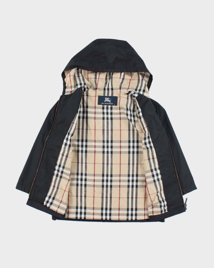 Burberry Black Hooded waterproof Jacket - Childrens 6 Years