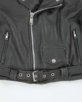 Vintage Leather Biker Jacket - Childrens Small