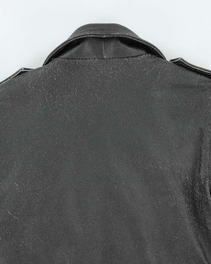 Vintage Leather Biker Jacket - Childrens Small