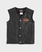 Harley Davidson Leather Gilet - Children's Age 4/5