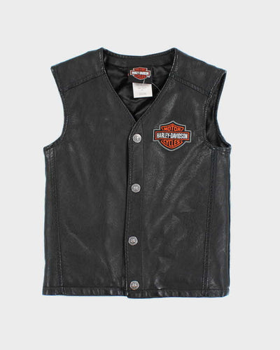 Harley Davidson Leather Gilet - Children's Age 4/5