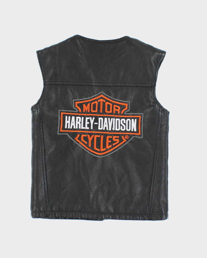 Harley Davidson Gilet Sans Manche Homme Cuir Gilet En Cuir Type