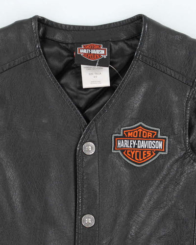 Harley Davidson Leather Gilet - Children's Age 4/5