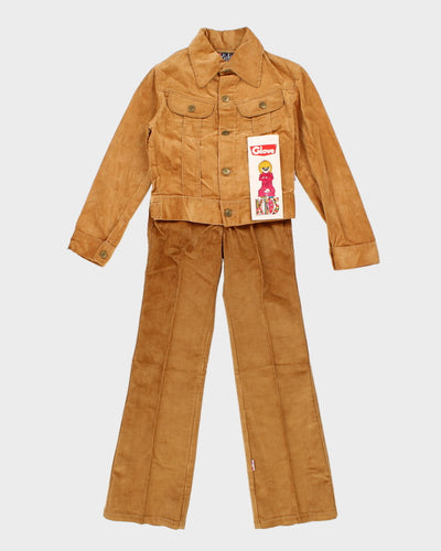 Vintage 70s Glove Children's Corduroy Jacket and Trousers Set