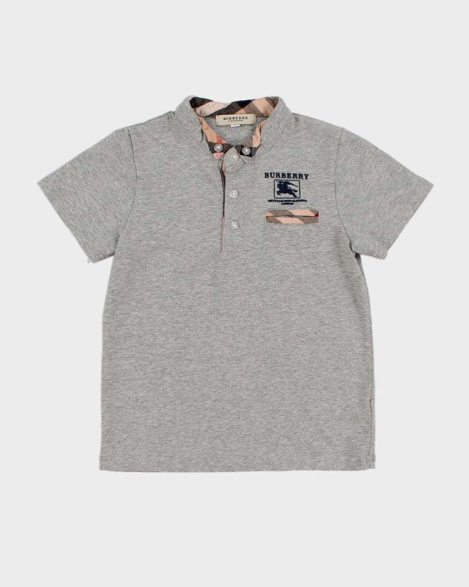 Childrens Grey Burberry T-Shirt