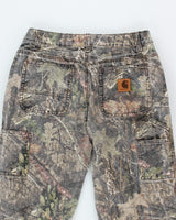 Vintage Carhartt Real Tree Camo Single Knee Carpenter Trousers - W24 L24