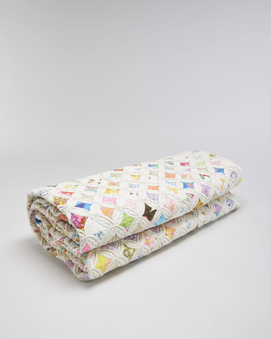 Cream Multi Coloured Patchwork Throw – Rokit