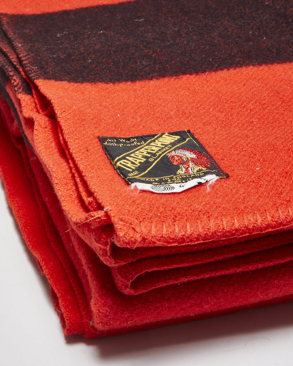 Vintage 1950s Trapperpoint Eaton's Red 4 Point Wool Blanket