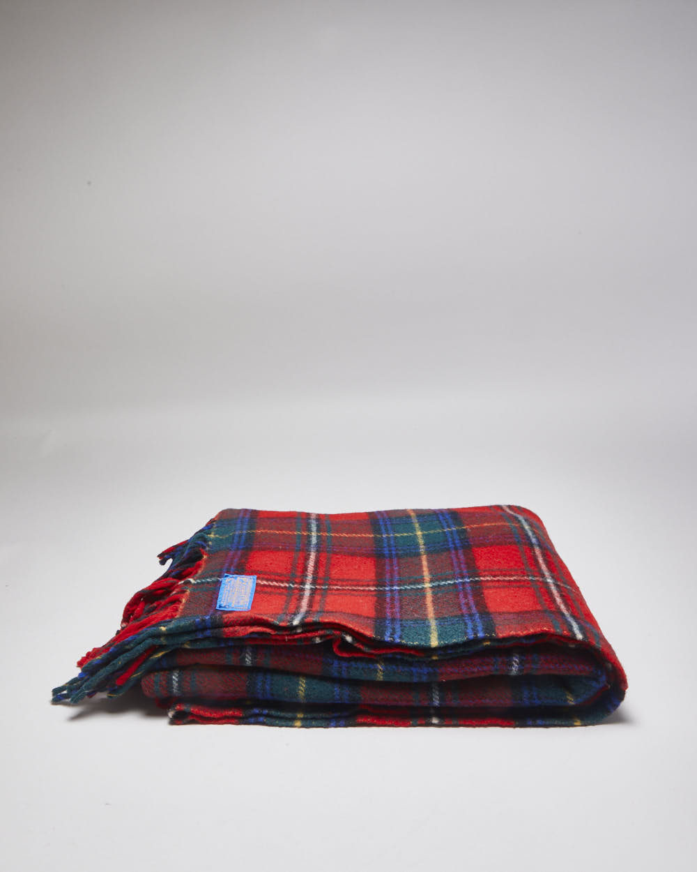 Pendleton Red Tartan Fringed Wool Blanket