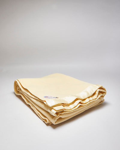 Vintage 1950s Super Super Cream Wool Blanket