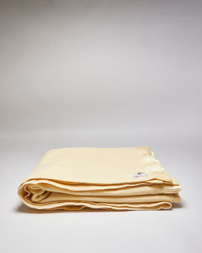 Vintage 1950s Super Super Cream Wool Blanket