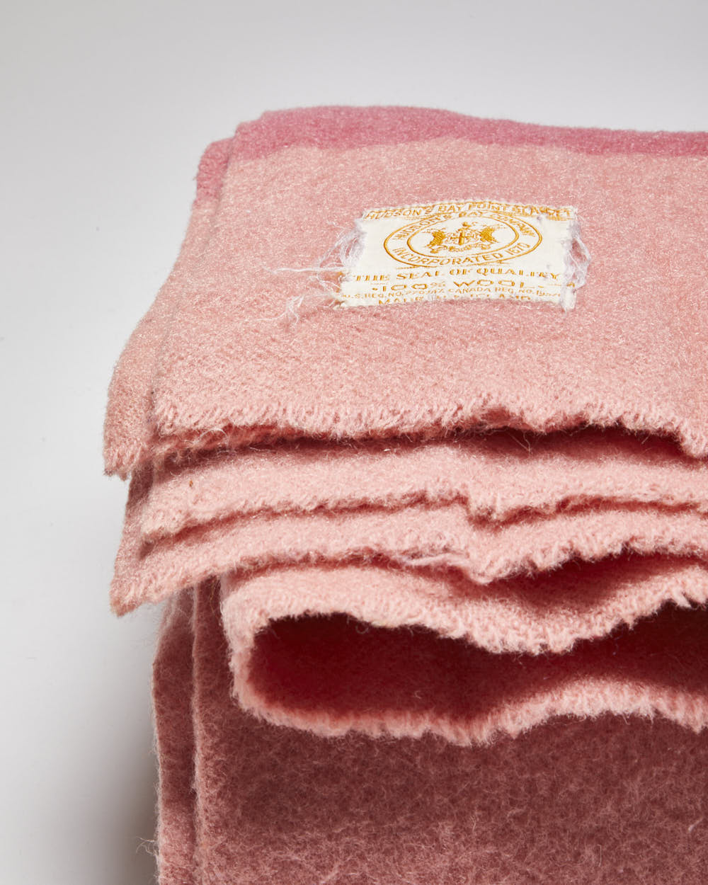 Hudson's Bay Pink 4 Point Wool Blanket