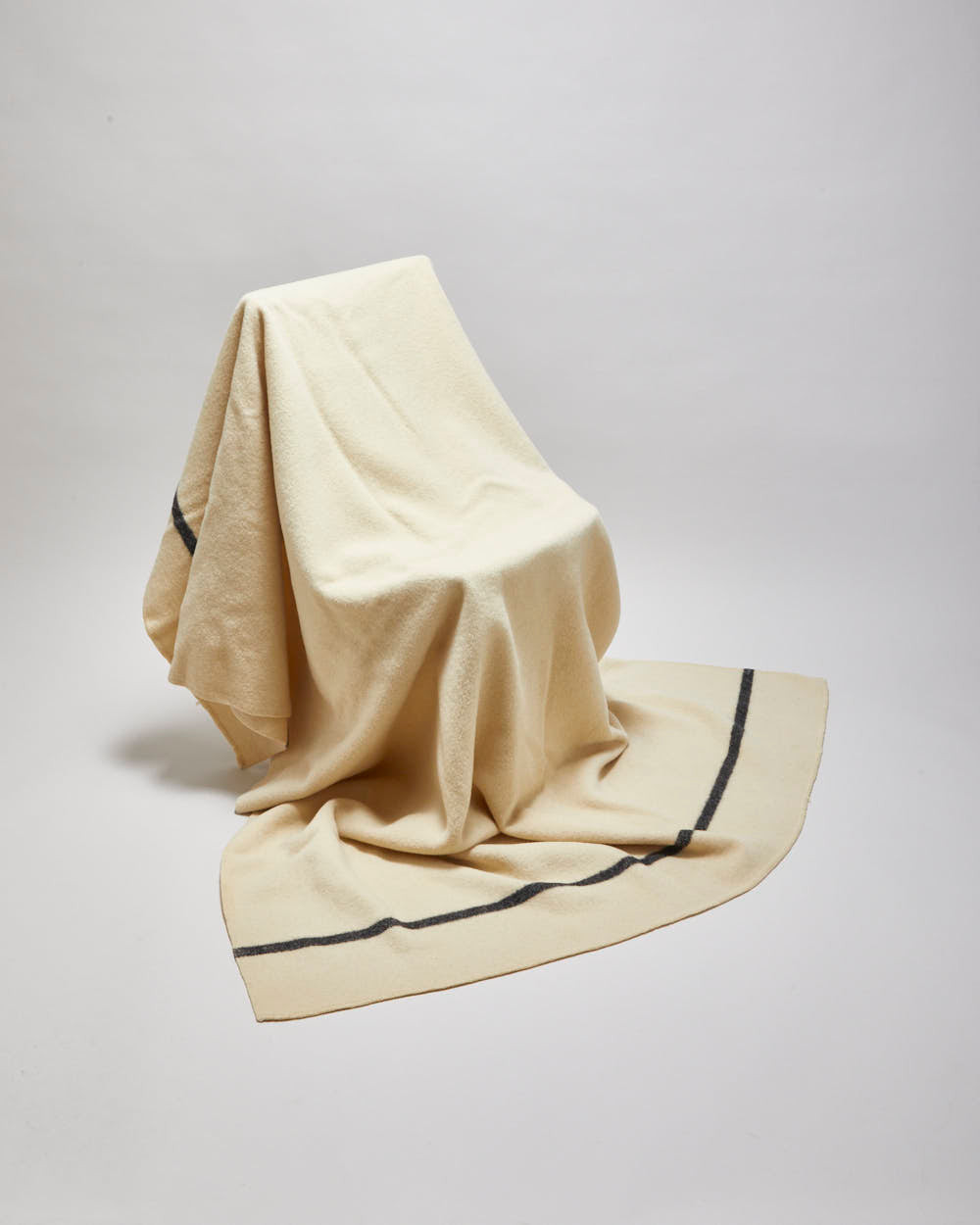 Vintage 1970s Cream Wool Blanket