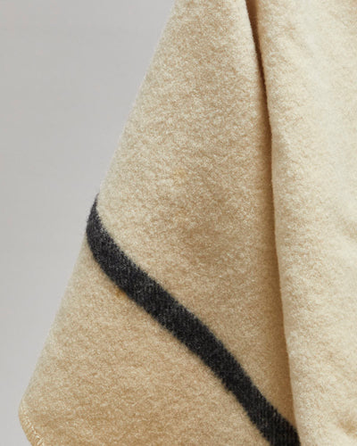 Vintage 1970s Cream Wool Blanket