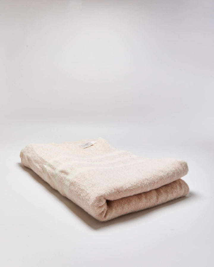 Vintage 1990s Mac Ausland's Hand Crafted Pure Wool Striped Blanket