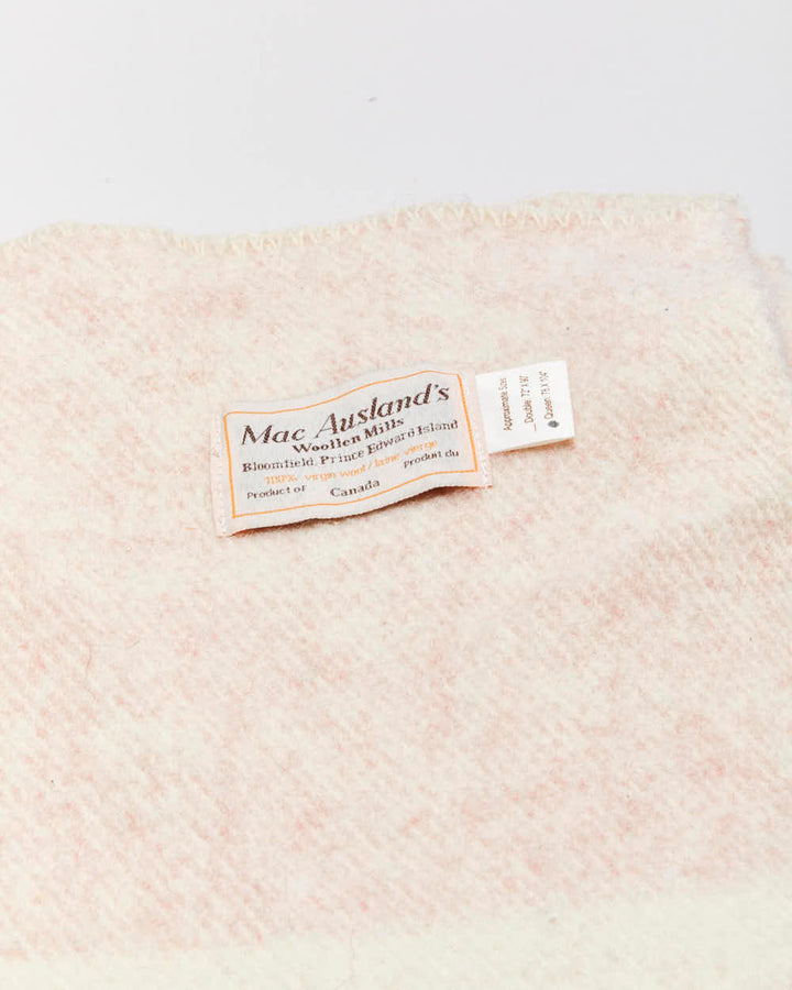 Vintage 1990s Mac Ausland's Hand Crafted Pure Wool Striped Blanket