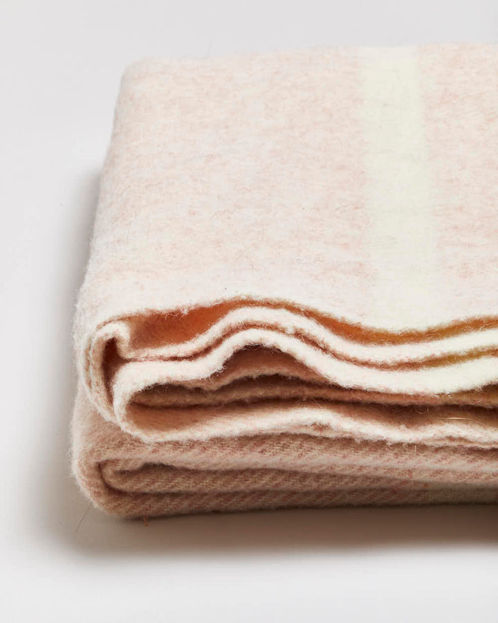 Vintage 1990s Mac Ausland's Hand Crafted Pure Wool Striped Blanket