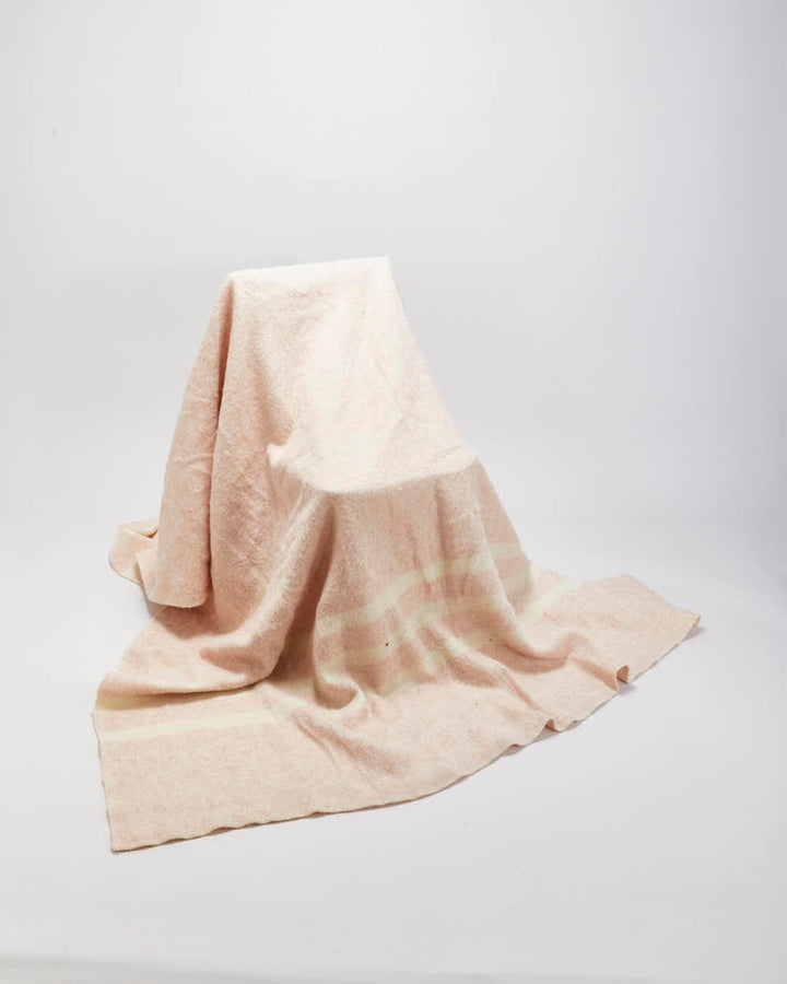 Vintage 1990s Mac Ausland's Hand Crafted Pure Wool Striped Blanket