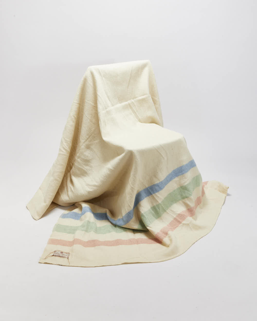 Vintage Early 1940s Hudson's Bay Company Pure Wool Striped Blanket