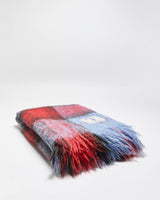 Vintage 1960s All Mohair Pile Scottish Wool Blend Hand Crafted Tartan Throw