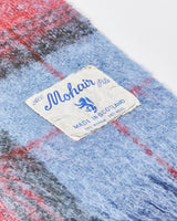 Vintage 1960s All Mohair Pile Scottish Wool Blend Hand Crafted Tartan Throw