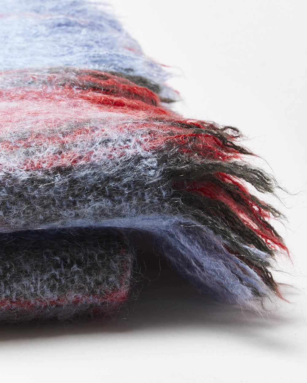 Vintage 1960s All Mohair Pile Scottish Wool Blend Hand Crafted Tartan Throw