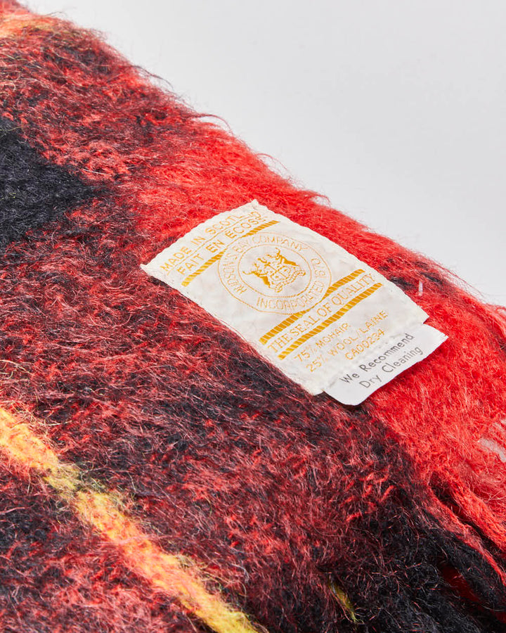Vintage 1980s Hudson's Bay Company Scottish Made Mohair Wool Blend Hand Crafted Tartan Throw