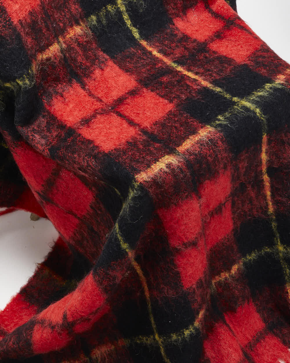 Vintage 1980s Hudson's Bay Company Scottish Made Mohair Wool Blend Hand Crafted Tartan Throw