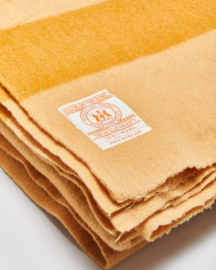 Vintage 1980s Hudson's Bay 4 Point Wool Blanket