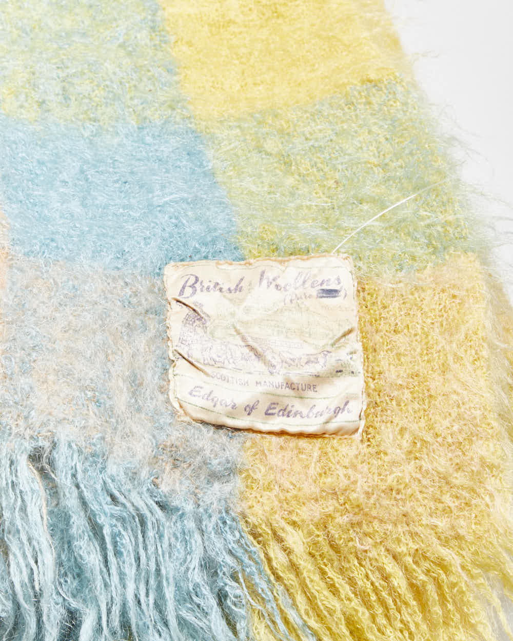 Vintage British Woollens Edgar Of Edinburgh Mohair Blanket