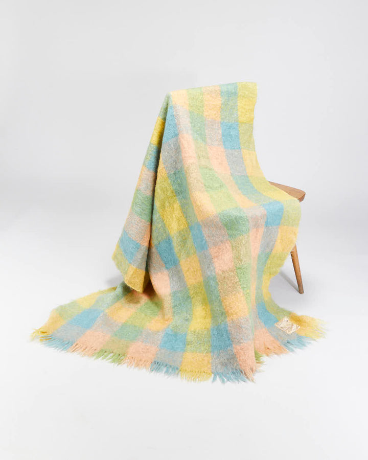 Vintage British Woollens Edgar Of Edinburgh Mohair Blanket