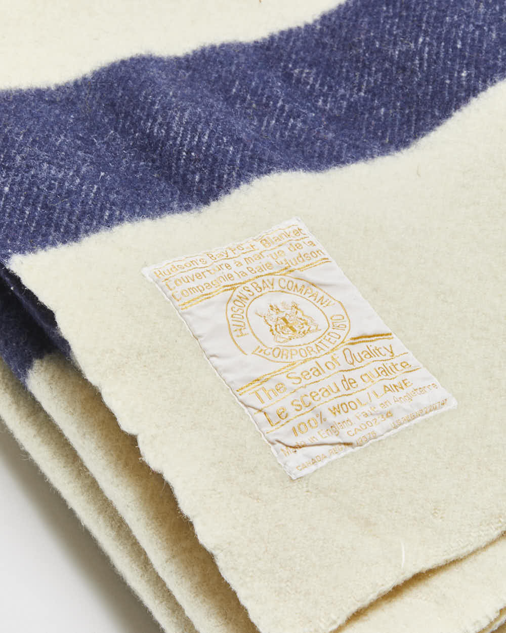 Vintage Hudon's Bay 4 Point Wool Blanket