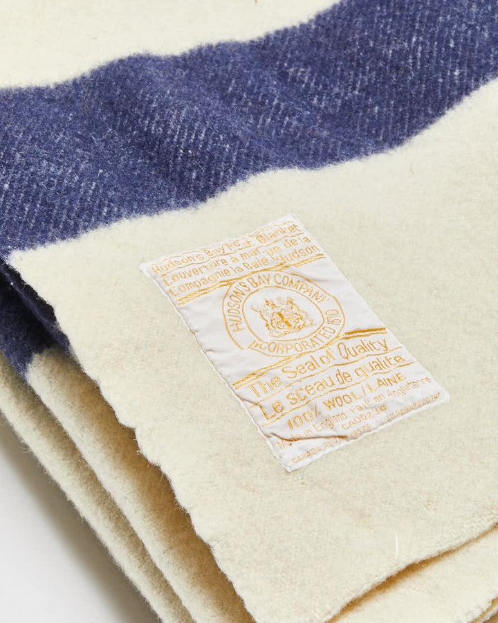Vintage Hudon's Bay 4 Point Wool Blanket