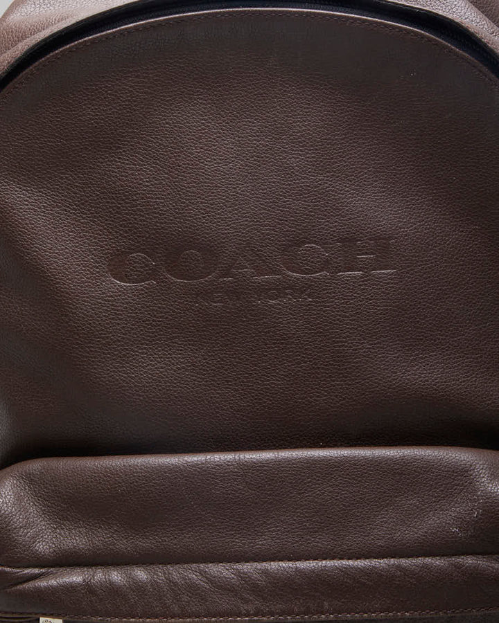 coach charles backpack brown Vintage Coach Charles Men's Brown Leather Backpack – Rokit