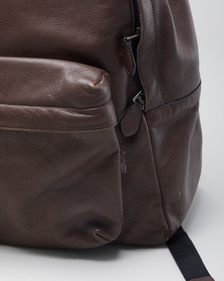 coach charles backpack brown Vintage Coach Charles Men's Brown Leather Backpack – Rokit